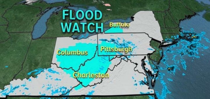 大雨降临美东6州 部分地区周末可能出现洪水