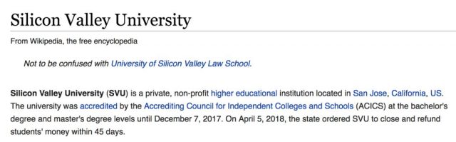 美國華裔夫婦創辦的矽谷大學實為「野雞大學」，學校已被迫關閉
