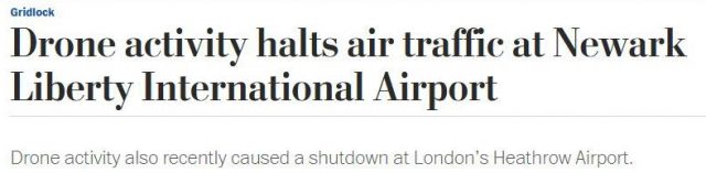 美机场因无人机干扰关90分钟 客机空中盘旋没油了