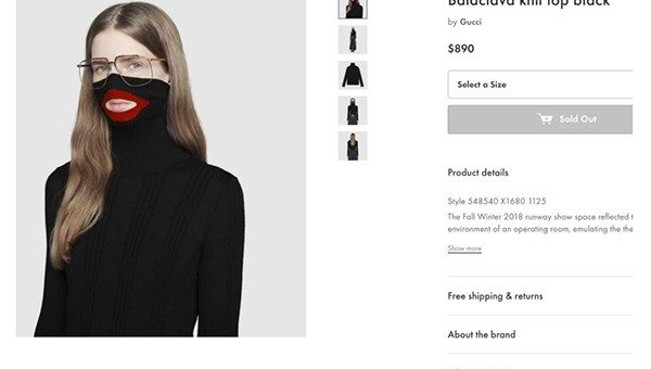 Gucci种族歧视风波：毛衣设计被指“扮黑脸” 老板道歉