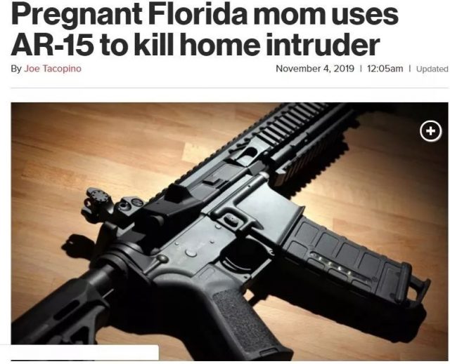 霸气！老公和11岁女儿遭挟持，佛州8月孕妈持AR-15步枪击毙歹徒