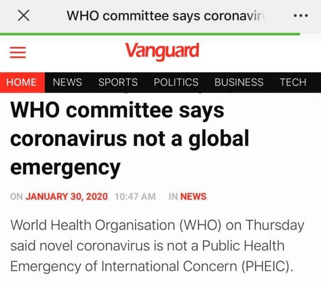 外媒：WHO不认为新冠病毒是突发公共卫生事件，正式发布会即将召开