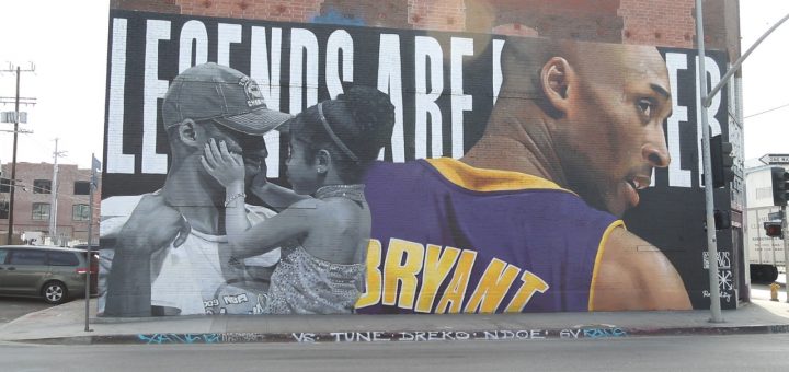 “他对这座城市意味着许多” 洛杉矶街头巨幅涂鸦悼念科比