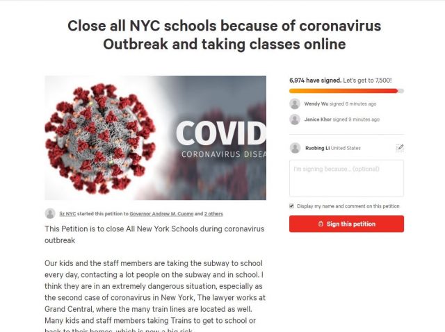 七千纽约家长吁停课 疫情下学校该关闭吗？