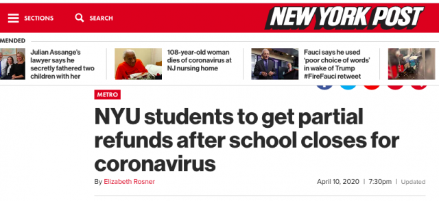 因为疫情，这些美国大学开始退钱了！而我只能眼巴巴羡慕别人....