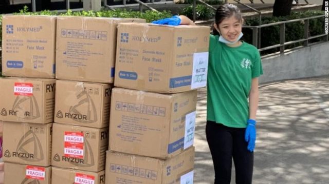 厲害了!這個15歲華裔女孩震驚全網，眾籌為醫護送1萬口罩！