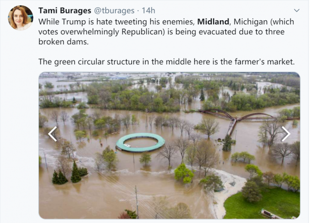 紧急 | 美国大坝突然决堤，现场混乱，万人撤离