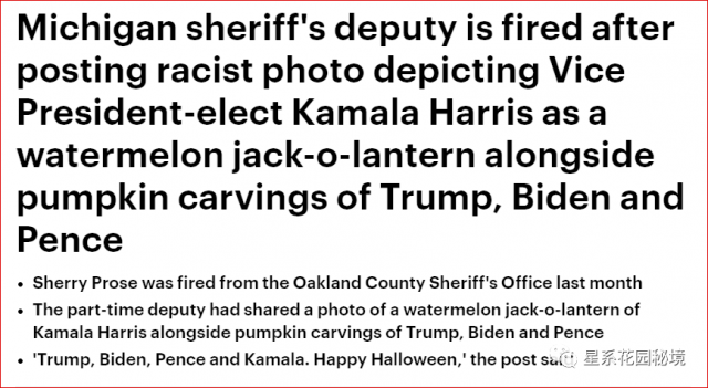 苍天呐！美国警长因雕刻了西瓜而被开除公职…西瓜和南瓜都表示很无辜：“我们不代表人类种族”！