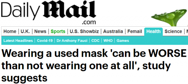 警报! 研究揭露 这样戴口罩 比不戴口罩更易感染! 多人中招 有人死亡!