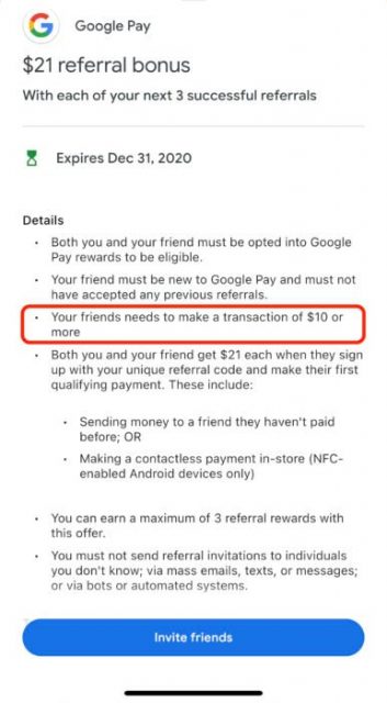 Google Pay：可以賺小羊毛的銀行賬戶【2020.12 更新：新用戶轉給朋友可得】