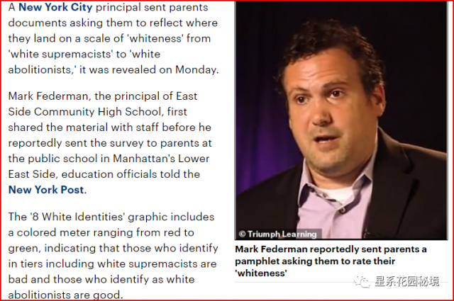 强行划成分？纽约校长给家长们寄测试表，要求他们给自己的“种族成分”打分，如果是白人，校方则特别敦促其立即“当叛徒”…
