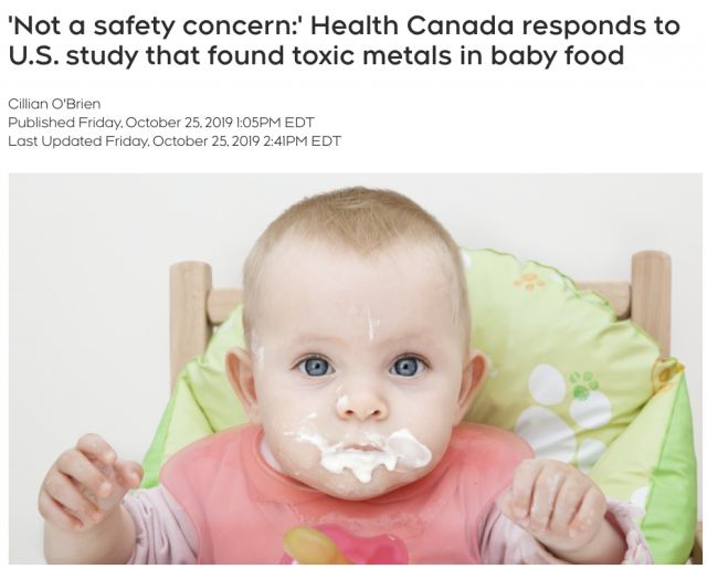 警惕! 北美超市多款嬰兒食品含有毒重金屬 恐致孩子神經損傷 沃爾瑪中招!