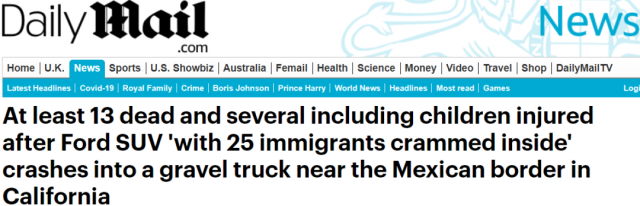 美国边境爆发惨烈车祸 25人死伤 乘客流血逃生 不会说英语 移民身份不明!