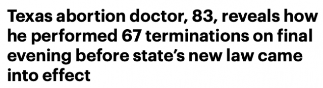 墮胎禁令生效前一天，美國83歲產科老醫生連夜做了67個墮胎手術...
