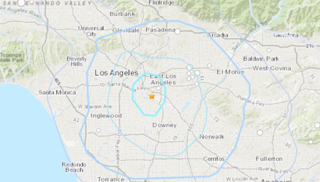 洛杉矶今早3.6级地震 亚凯迪亚华人称被震醒