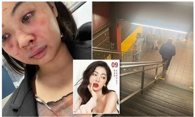 视频曝光! 23岁亚裔嫩模遭口罩男锁喉性骚扰 重砸数拳 不成人样!