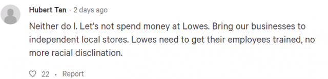 華女購物遭歧視後續：Lowe's終於道歉，3600人簽署力挺！