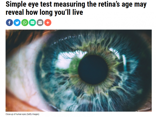 你還能活多久，一個簡單眼科檢查就知道結果！