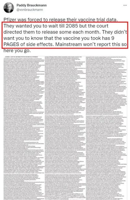 炸了！FDA敗訴！輝瑞被迫公開疫苗數據！副作用足足9頁！全網驚呆…