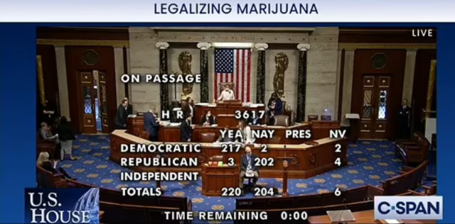 重磅！眾院通過：全美國大麻合法化！爭取最快在今年春天推出！