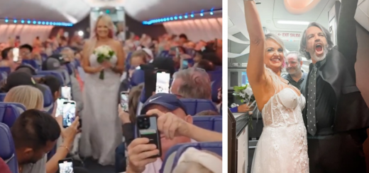 情侣打算"私奔"结婚，航班延误后全机乘客见证了两人的高空婚礼