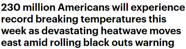 熱҈的҈字҈都҈出҈汗҈了҈~2.3億美國人籠罩熱籠之下，創紀錄高溫！