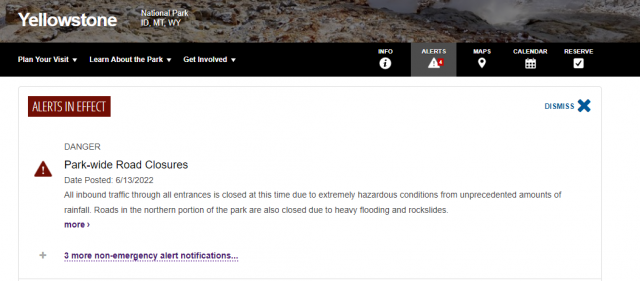 突发！黄石公园紧急关闭，遭遇史无前例的大洪水！房屋被整体冲走