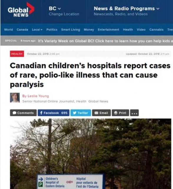 警报! 致死传染病入侵北美 绝迹40年首宗! 患者已瘫痪 恐社区传播! 加拿大急了!