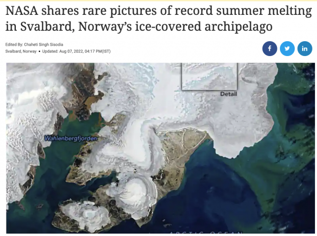 冰川崩塌後 54年前墜機殘骸被發現! 北極高溫穿短褲打球 地球自轉突然變快!