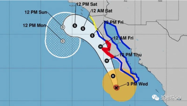 強風大雨將至，美國國家颶風中心發布美墨邊境熱帶風暴預警