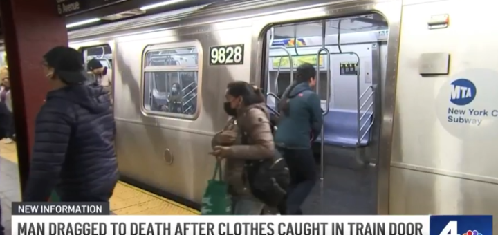 太恐怖了！纽约地铁又出事，乘客衣物被夹，拖拽身亡
