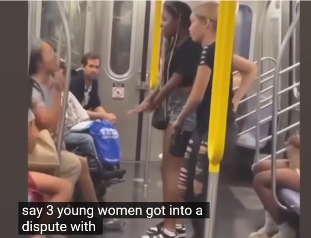活该！华人地铁上被黑女暴打侮辱,事后还