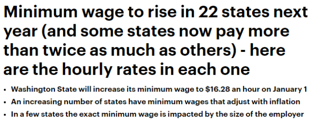 全美这州最低工资最高！不是纽约和加州！22州将调涨工资！