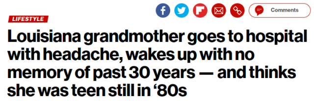 55岁女醒来突然回到18岁！丧失30多年记忆，不记得自己已婚有孩子…