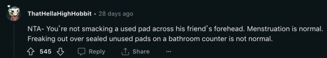 美國「厭女症」丈夫，指責妻子把全新衛生巾放廁所讓人不舒服！