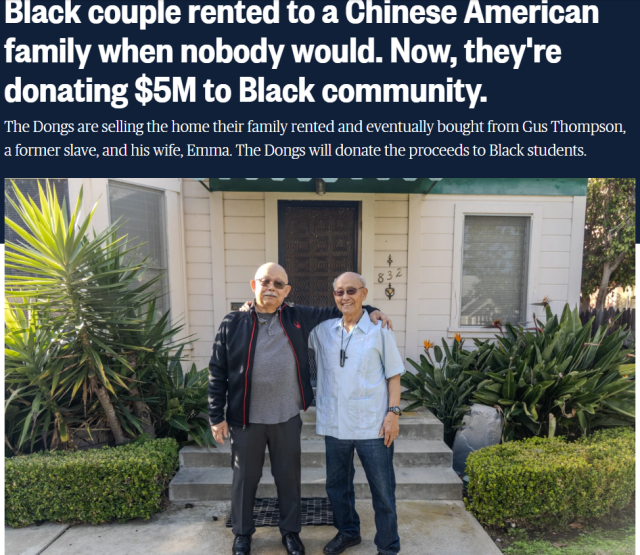 加州华人家庭为报恩，向非裔社区捐500万美元！