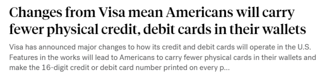 华人注意！重大变化！大通、美国银行卡将不再需要携带 你的钱包将很快“变薄”！