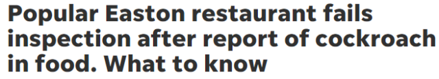 慎点！外州中餐馆吃出蟑螂 不愿退款只愿赔更多食物