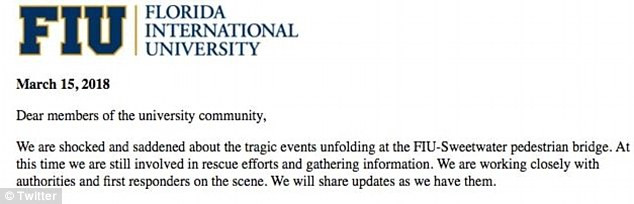 突发 迈阿密一大学校园在建天桥坍塌已致数人死亡 北美海客生活网