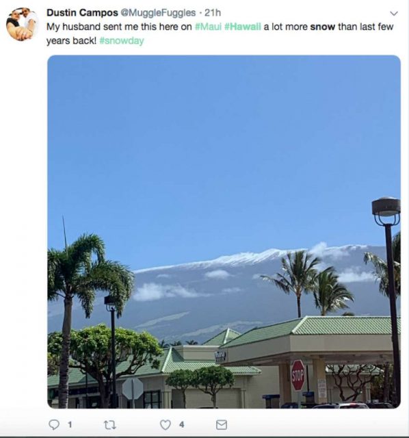 Hawaii也下雪！昨天Maui岛惊见有史以来海拔最低的降雪纪录