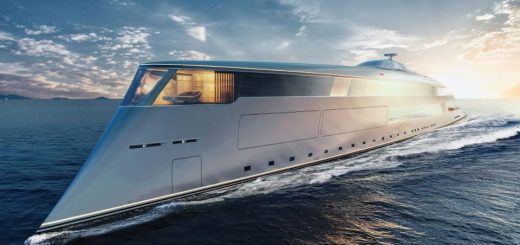 The 367-foot-long hydrogen-powered sustainable superyacht from Sinot Yacht Architecture & Design.