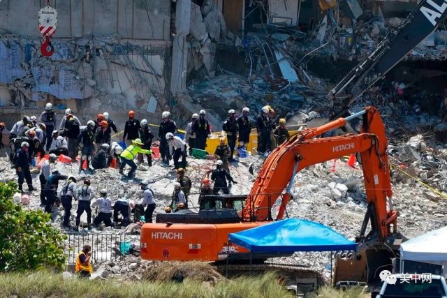 佛州坍塌公寓死亡升至24人 剩余楼体最早今天拆除 6消防员确诊新冠