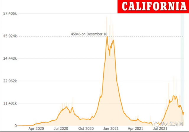 疫情终于缓解，美47州病例下降，死亡首次预估下降，加州全美表现最好！佛州群免已达7成