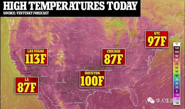 118°F↗ 各州警告！波士頓宣布進入緊急狀態！所有人不要出門！