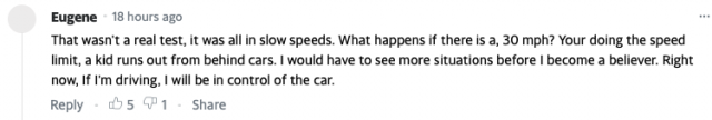特斯拉自动驾驶技术不安全？网友：拿我家两个娃来试试…