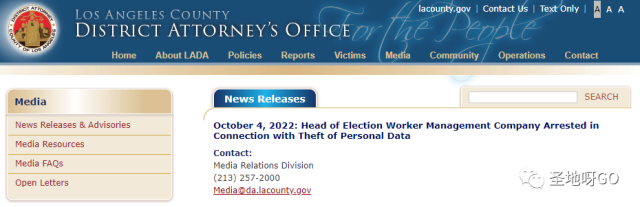 华人CEO卷入选举舞弊风波，涉嫌泄露洛杉矶选举人员数据被捕