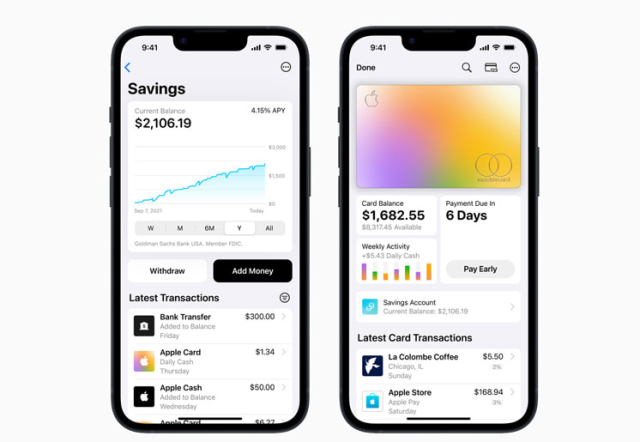 蘋果公司推出利率4.15%儲蓄賬戶，無最低存款要求