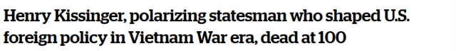 基辛格走了 一个时代落幕! 充满争议的传奇外交家 年少移民美国 一生访华上百次