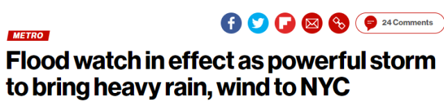 突发！已致6死23伤！纽约3年来首发劲风预警！洪水警戒紧急生效！雪雨+狂风60mph！华人避免出门！