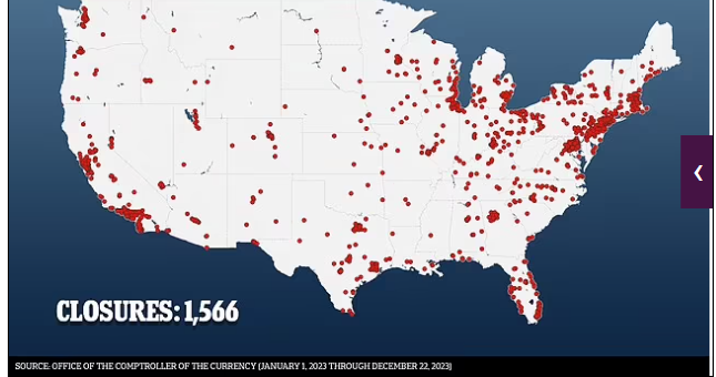 美国银行“大地震”！1500多家银行关闭！大通、BOA、富国…无一幸免！